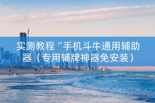 实测教程“手机斗牛通用辅助器（专用辅牌神器免安装）