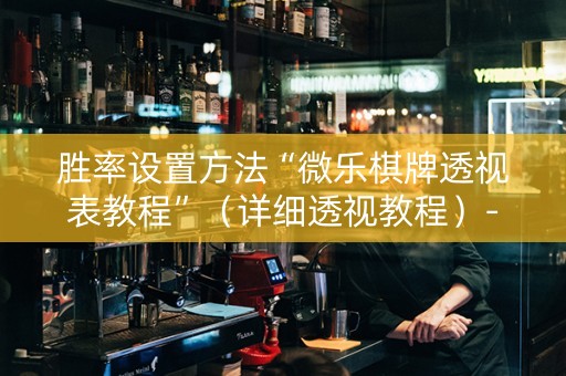 胜率设置方法“微乐棋牌透视表教程”（详细透视教程）-哔哩哔哩