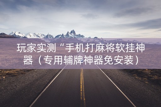 玩家实测“手机打麻将软挂神器（专用辅牌神器免安装）