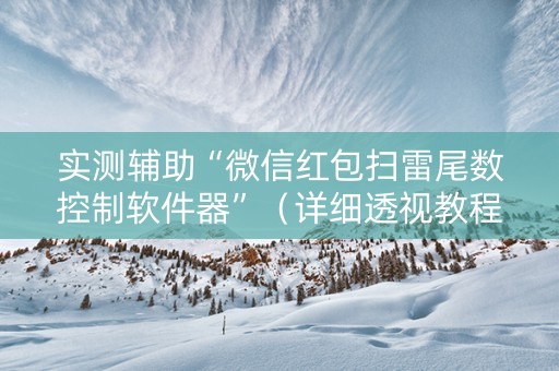 实测辅助“微信红包扫雷尾数控制软件器”（详细透视教程）-哔哩哔哩