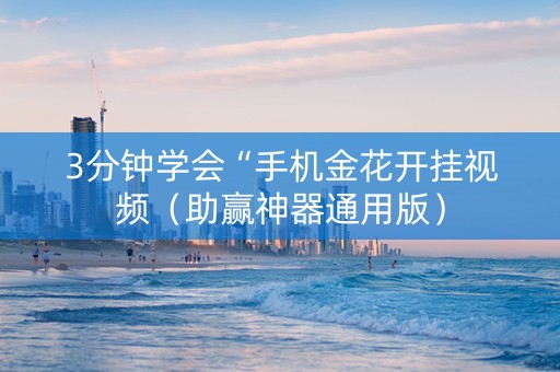 3分钟学会“手机金花开挂视频（助赢神器通用版）