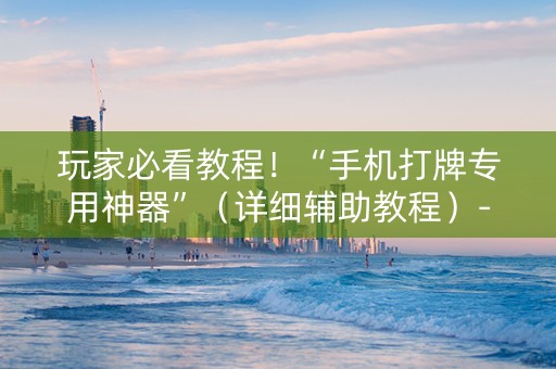 玩家必看教程！“手机打牌专用神器”（详细辅助教程）-哔哩哔哩
