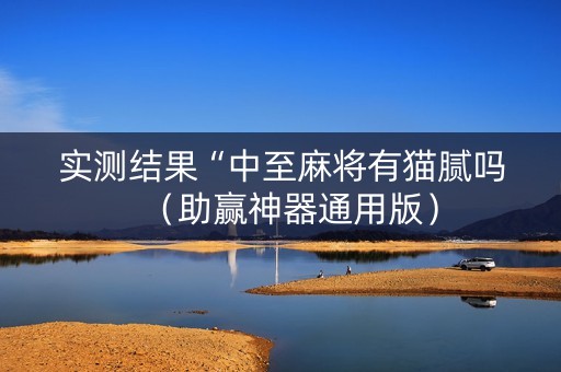 实测结果“中至麻将有猫腻吗（助赢神器通用版）