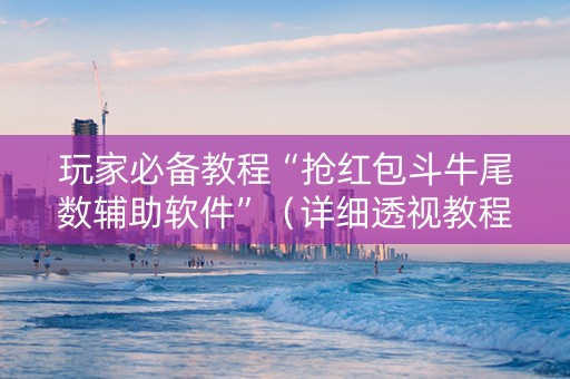 玩家必备教程“抢红包斗牛尾数辅助软件”（详细透视教程）-哔哩哔哩