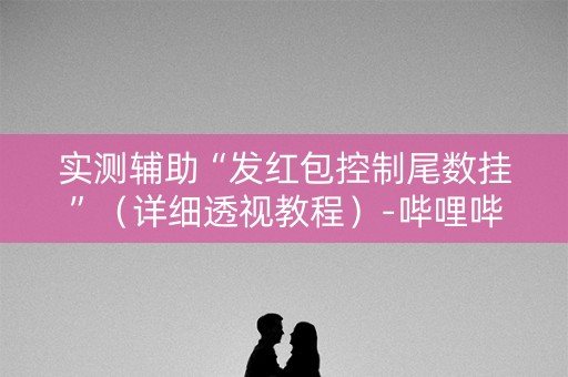 实测辅助“发红包控制尾数挂”（详细透视教程）-哔哩哔哩
