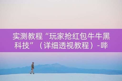 实测教程“玩家抢红包牛牛黑科技”（详细透视教程）-哔哩哔哩