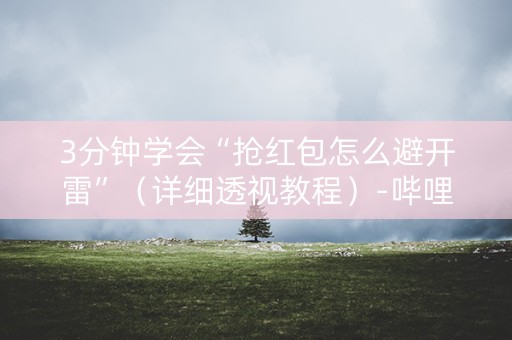 3分钟学会“抢红包怎么避开雷”（详细透视教程）-哔哩哔哩