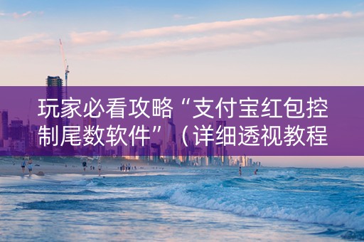 玩家必看攻略“支付宝红包控制尾数软件”（详细透视教程）-哔哩哔哩
