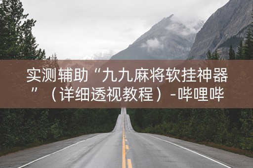 实测辅助“九九麻将软挂神器”（详细透视教程）-哔哩哔哩