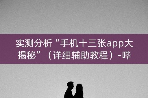 实测分析“手机十三张app大揭秘”（详细辅助教程）-哔哩哔哩