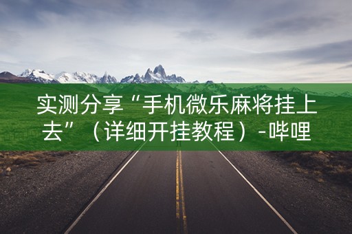 实测分享“手机微乐麻将挂上去”（详细开挂教程）-哔哩哔哩