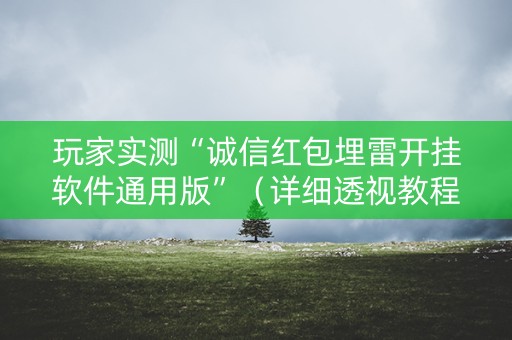 玩家实测“诚信红包埋雷开挂软件通用版”（详细透视教程）-哔哩哔哩