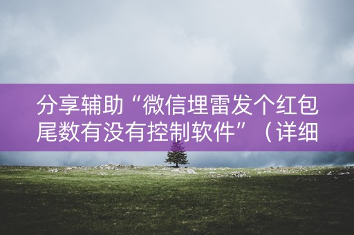 分享辅助“微信埋雷发个红包尾数有没有控制软件”（详细透视教程）-哔哩哔哩