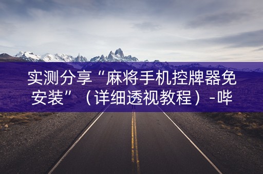 实测分享“麻将手机控牌器免安装”（详细透视教程）-哔哩哔哩