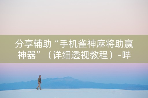 分享辅助“手机雀神麻将助赢神器”（详细透视教程）-哔哩哔哩