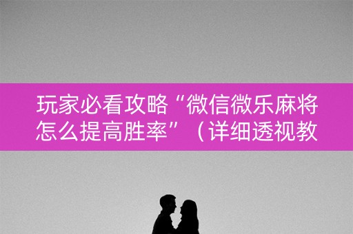 玩家必看攻略“微信微乐麻将怎么提高胜率”（详细透视教程）-哔哩哔哩