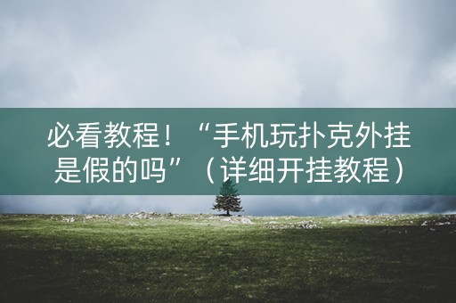 必看教程！“手机玩扑克外挂是假的吗”（详细开挂教程）-哔哩哔哩