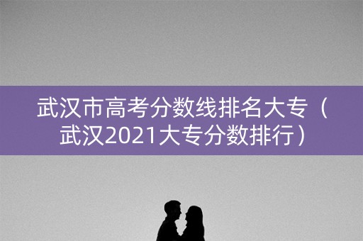 武汉市高考分数线排名大专（武汉2021大专分数排行）