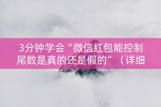 3分钟学会“微信红包能控制尾数是真的还是假的”（详细透视教程）-哔哩哔哩