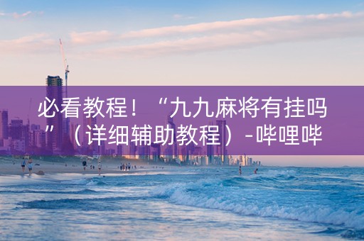 必看教程！“九九麻将有挂吗”（详细辅助教程）-哔哩哔哩