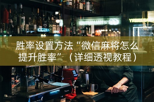 胜率设置方法“微信麻将怎么提升胜率”（详细透视教程）-哔哩哔哩