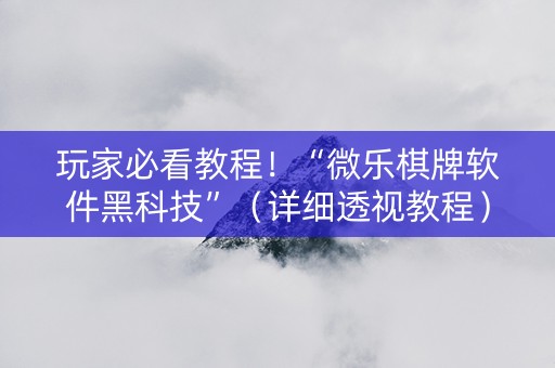 玩家必看教程！“微乐棋牌软件黑科技”（详细透视教程）-哔哩哔哩