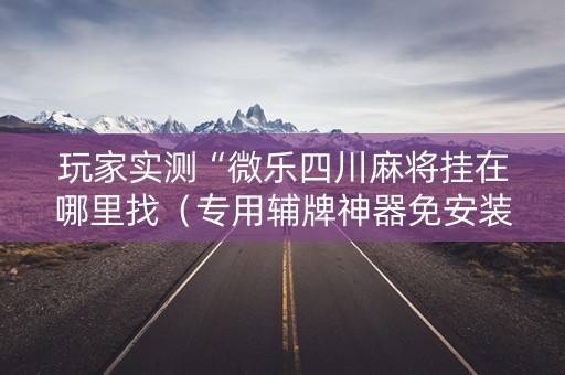 玩家实测“微乐四川麻将挂在哪里找（专用辅牌神器免安装）
