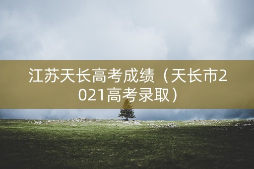 江苏天长高考成绩（天长市2021高考录取）