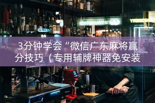 3分钟学会“微信广东麻将赢分技巧（专用辅牌神器免安装）