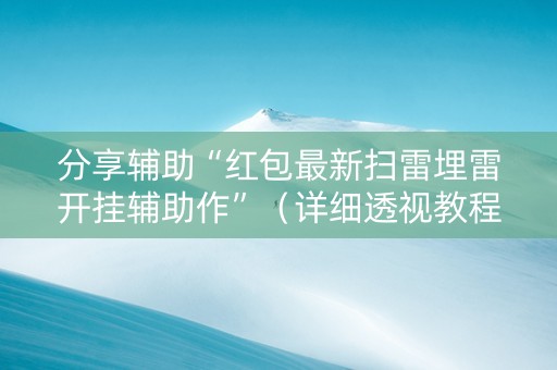 分享辅助“红包最新扫雷埋雷开挂辅助作”（详细透视教程）-哔哩哔哩
