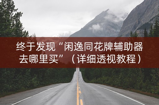 终于发现“闲逸同花牌辅助器去哪里买”（详细透视教程）-哔哩哔哩