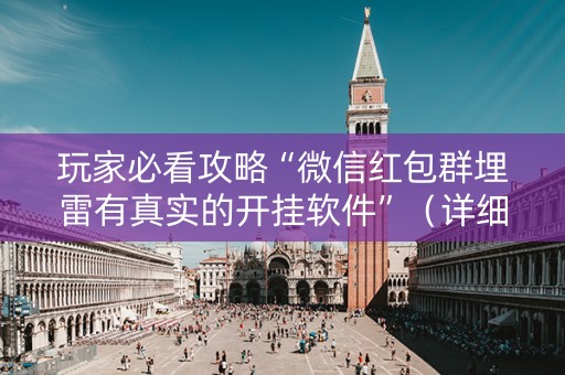 玩家必看攻略“微信红包群埋雷有真实的开挂软件”（详细透视教程）-哔哩哔哩