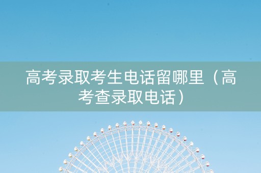 高考录取考生电话留哪里（高考查录取电话）