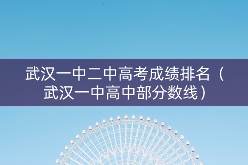 武汉一中二中高考成绩排名（武汉一中高中部分数线）