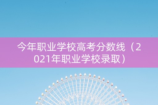 今年职业学校高考分数线（2021年职业学校录取）