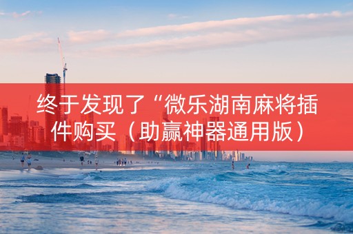 终于发现了“微乐湖南麻将插件购买（助赢神器通用版）
