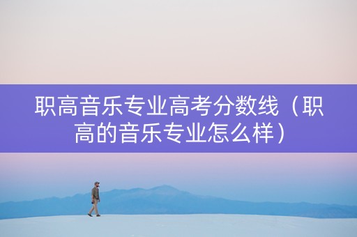 职高音乐专业高考分数线（职高的音乐专业怎么样）