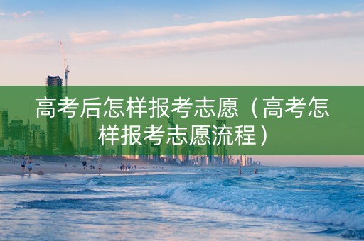 高考后怎样报考志愿（高考怎样报考志愿流程）