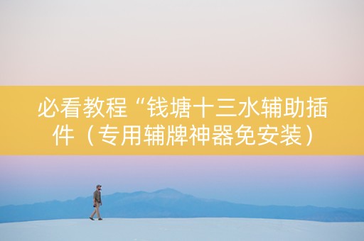 必看教程“钱塘十三水辅助插件（专用辅牌神器免安装）