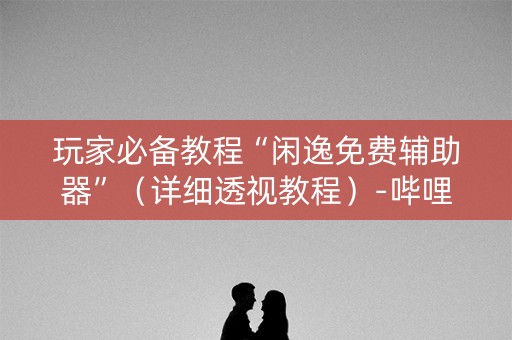 玩家必备教程“闲逸免费辅助器”（详细透视教程）-哔哩哔哩