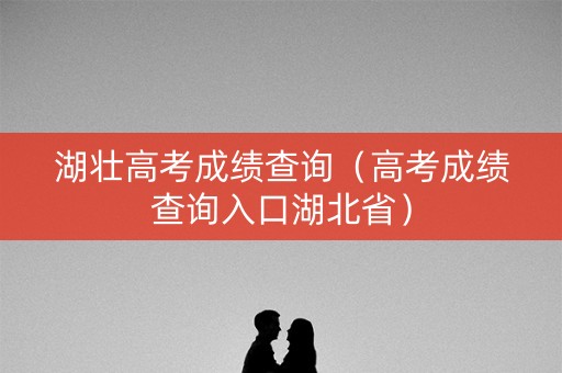 湖壮高考成绩查询（高考成绩查询入口湖北省）