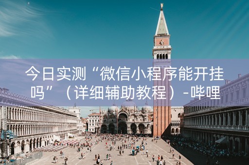 今日实测“微信小程序能开挂吗”（详细辅助教程）-哔哩哔哩