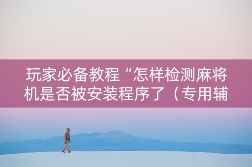玩家必备教程“怎样检测麻将机是否被安装程序了（专用辅牌神器免安装）