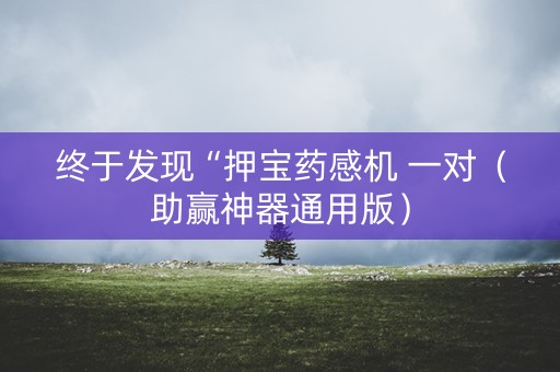 终于发现“押宝药感机 一对（助赢神器通用版）