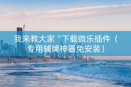 我来教大家“下载微乐插件（专用辅牌神器免安装）