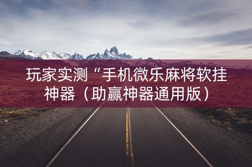 玩家实测“手机微乐麻将软挂神器（助赢神器通用版）