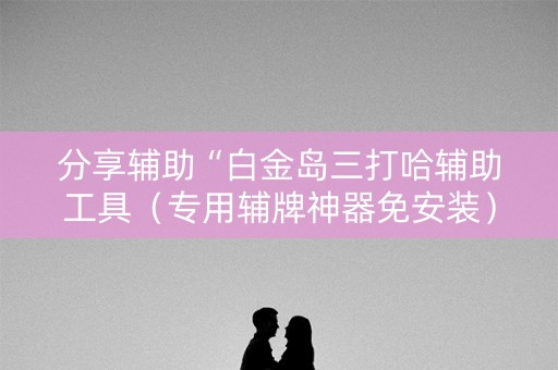 分享辅助“白金岛三打哈辅助工具（专用辅牌神器免安装）