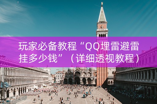 玩家必备教程“QQ埋雷避雷挂多少钱”（详细透视教程）-哔哩哔哩