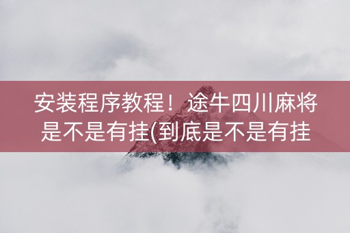 安装程序教程！途牛四川麻将是不是有挂(到底是不是有挂)