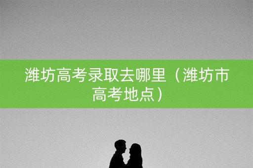潍坊高考录取去哪里（潍坊市高考地点）